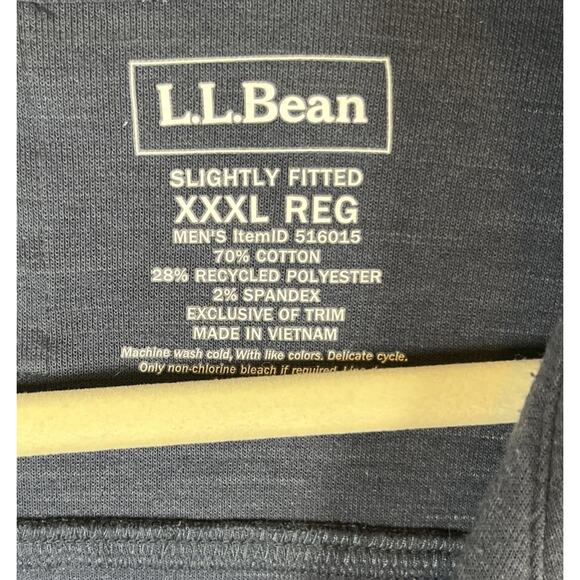 LL Bean Explorer XXXL Navy Blue Snap Front Slightly Fitted Heavy Sweatshirt EUC - Picture 6 of 13